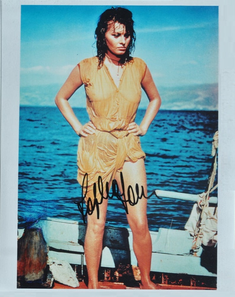 SOPHIA LOREN SIGNED Photo Poster painting Grumpier Old Men Marriage Italian Style Two Women wcoa