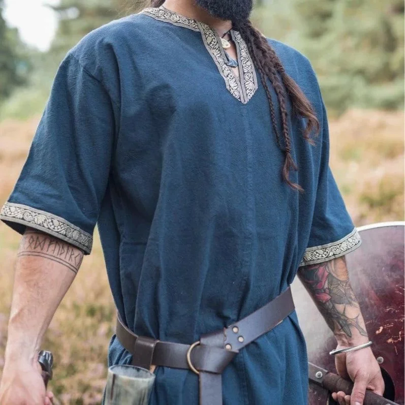 Men's Viking Embroidered Robe Top-inspireuse