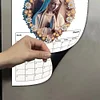 Special Shaped Pray Virgin 5D DIY Diamond Painting Art Magnetic Fridge Calendar