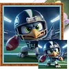 Seattle Seahawks Football-11CT Stamped Cross Stitch 40*40cm tapestrymarket