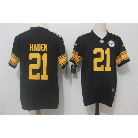 Men's  Pittsburgh Steelers #21 Joe Haden Black Limited Rush Stitched NFL Jersey