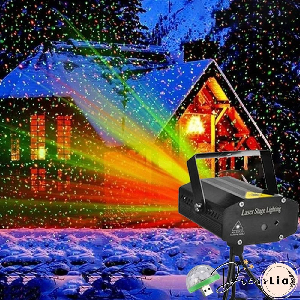 Remote control Outdoor Indoor Waterproof Green & Red Laser Projector Light for Party Landscape Garden Halloween Christmas Decoration Gift