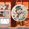 Christmas Snowman 2D Flat DIY Diamond Painting Pendant 9.84x9.84in