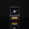 Crystal Cube Holographic Desktop Smart Weather Station Digital Clock for Home