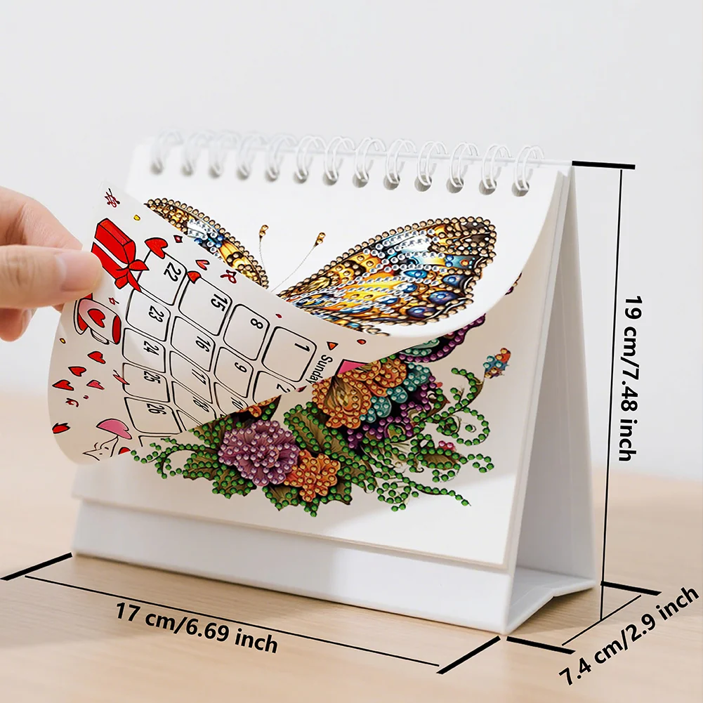 5D/DIY Diamond Painting Calendar Kit Partial Drill Diamond Art Paper Calendar