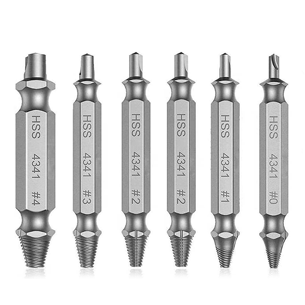 

Double Head Damaged Screw Extractor Drill Bit Broken Screw Remover (6pcs), 501 Original