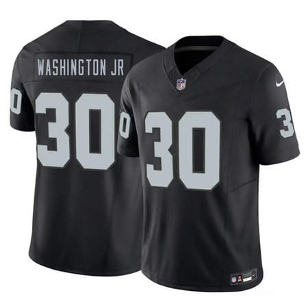 Men's Las Vegas Raiders #30 Mike Washington Jr Black 2026 NFL Draft Vapor F.U.S.E. Limited Jersey
