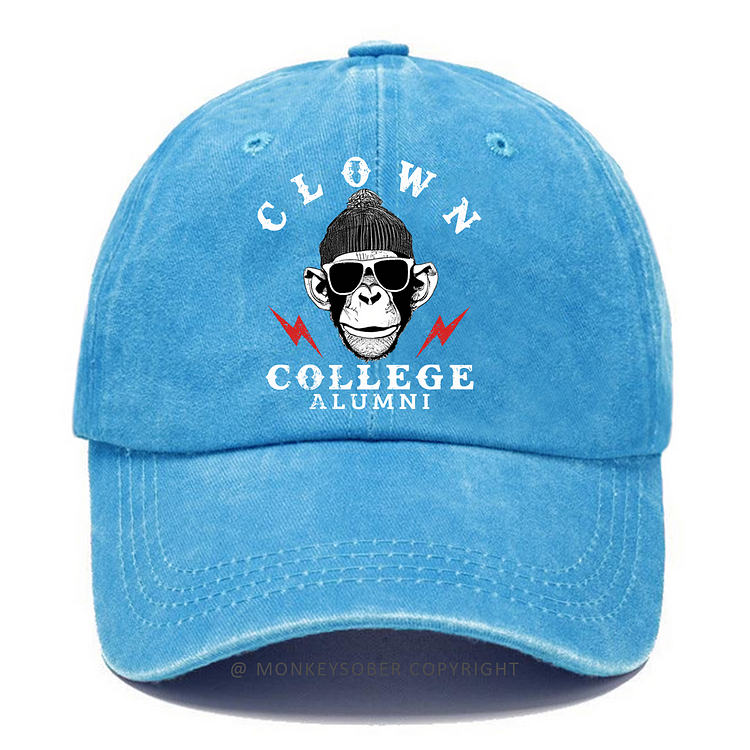 Clown College Alumni Washed Baseball Caps