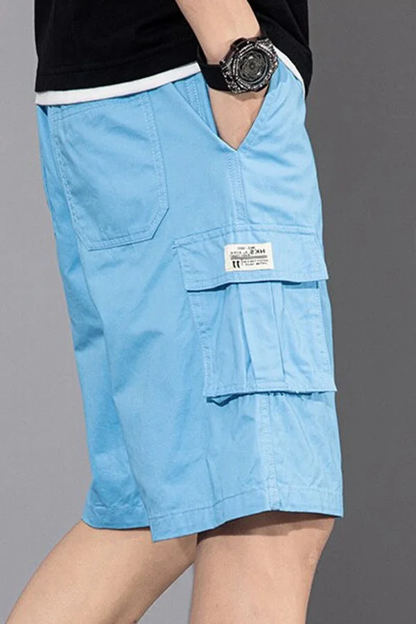 Men's Blue Cargo Shorts