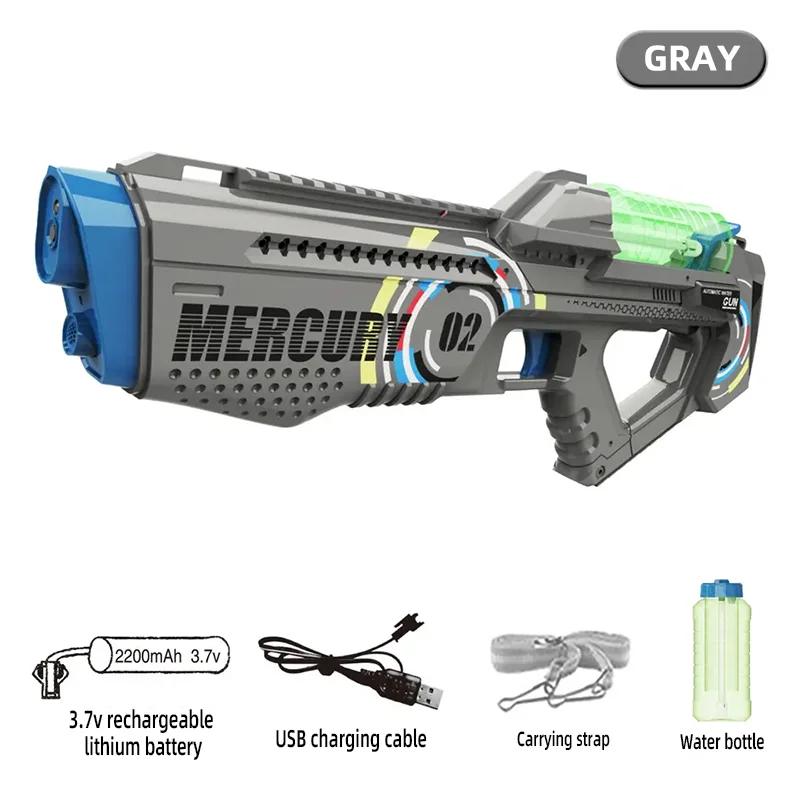 Automatic Electric Water Toy Gun With Bottle LED Light Night Battle Game Summer Outdoor Toys