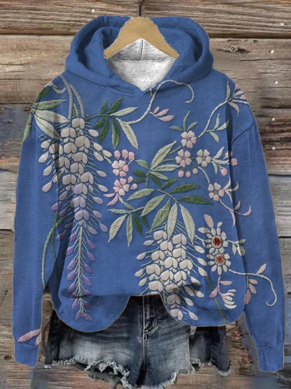 Women's Gorgeous And Elegant Chinese Aesthetic Embroidery Printing Hoodie