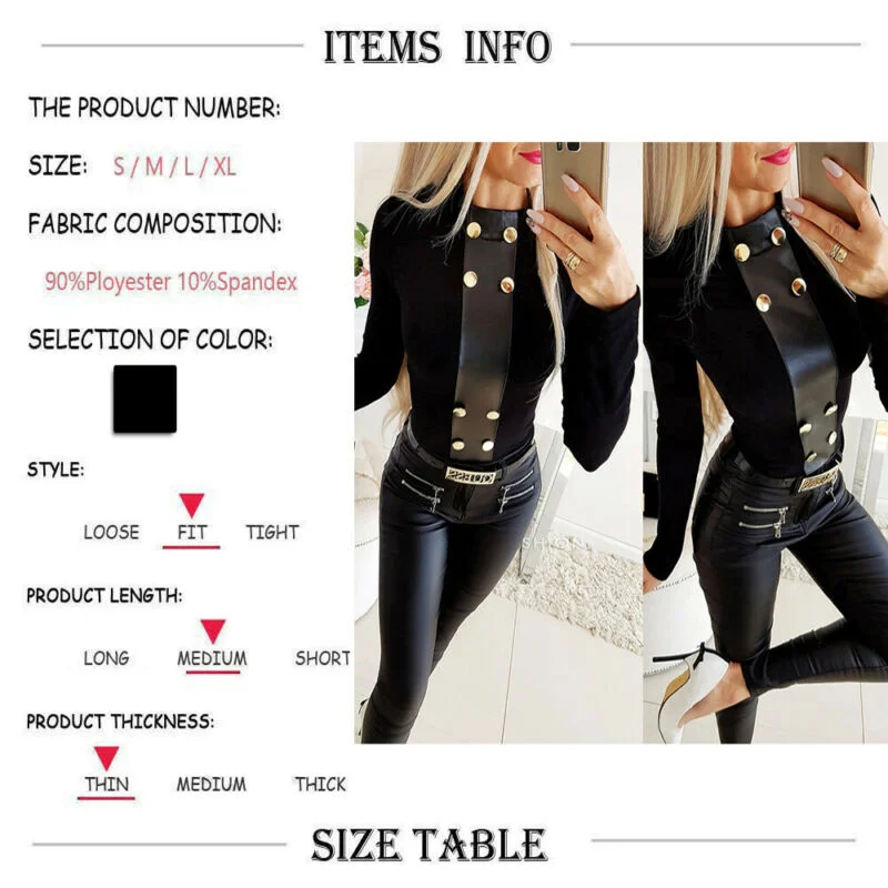 Women's Blouse Fashion Button Ladies Blouse Slim Long Sleeve Tops Soft Shirts Winter Black Shirt Casual Womens Tops And Blouses