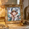Noble blanche en forme sp&eacute;ciale 5d &agrave; pierres partielles DIY peintures de diamants peintures d&rsquo;art pr&eacute;cieux pour adultes d&eacute;butants d&eacute;coration int&eacute;rieur
