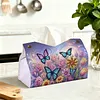 Dreamy Butterfly DIY PULeather Diamond Painting Tissue Box for Adults Beginners Gem Art Painting Napkin Holder for Living Room Bedroom Bathroom Table Decor