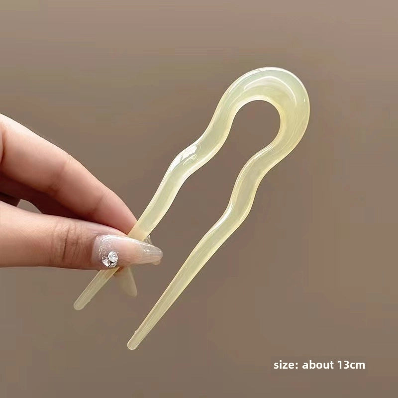 U-shaped Hairpin Women’s High-end Antique Style New Chinese Style Hair Hair Hairpin Headwear Simple Modern Daily Fixed Hairpin