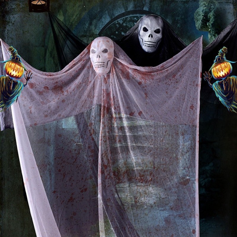 Halloween decoration gauze mask hanging ghost