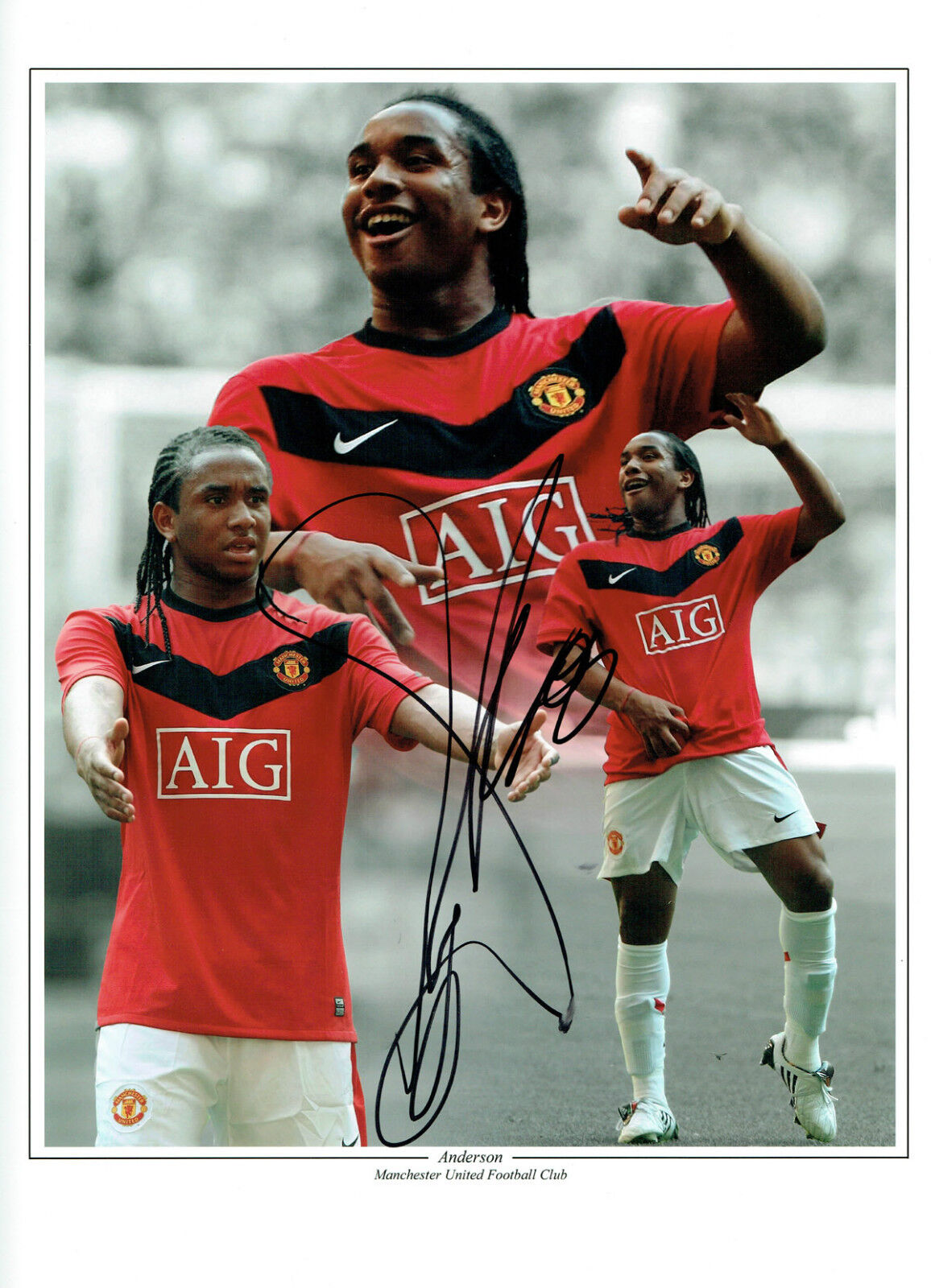 ANDERSON SIGNED Autograph 16x12 Montage Photo Poster painting Manchester United AFTAL COA