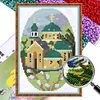 Bead Embroidery - Partial Printed 9CT Winter House(17x25 CM)