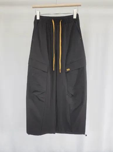Women's Off White Drawstring Outdoor Cargo Pants