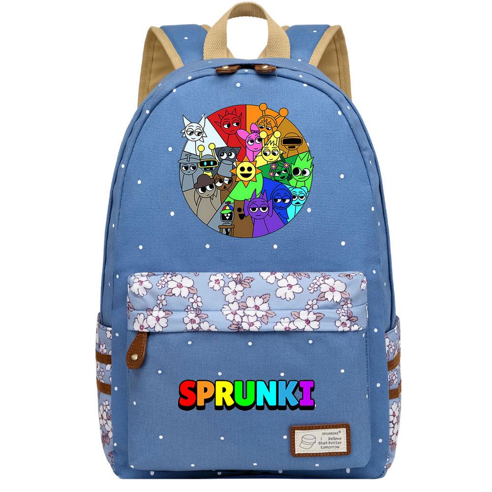 Mayoulove Sprunki Lightweight Backpack with Adjustable Straps for School and Outdoor Activities-Mayoulove