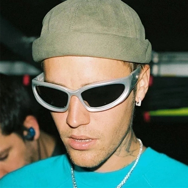 Minimalist Color Block Ac Cat Eye Full Frame Men's Sunglasses