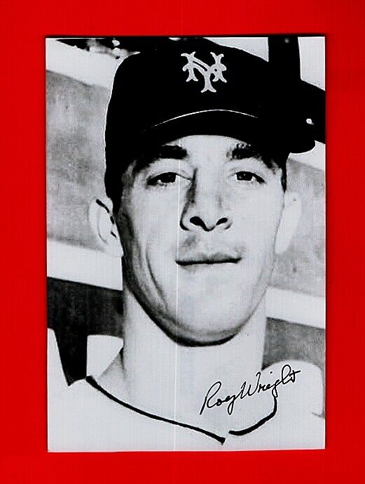 1956 ROY WRIGHT-NY GIANTS AUTOGRAPHED 4X6 POSTCARD Photo Poster painting-(d.2018)