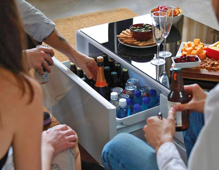 Ultimate Coffee Table With Built-In Fridge and Speaker System - Smart Coffee Table Gadget Ultimate Coffee Table With Built-In Fridge and Speaker System - Smart Coffee Table Gadget