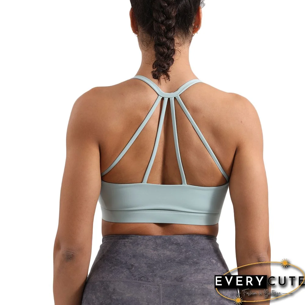 Green Fitness Shockproof Sport Bra