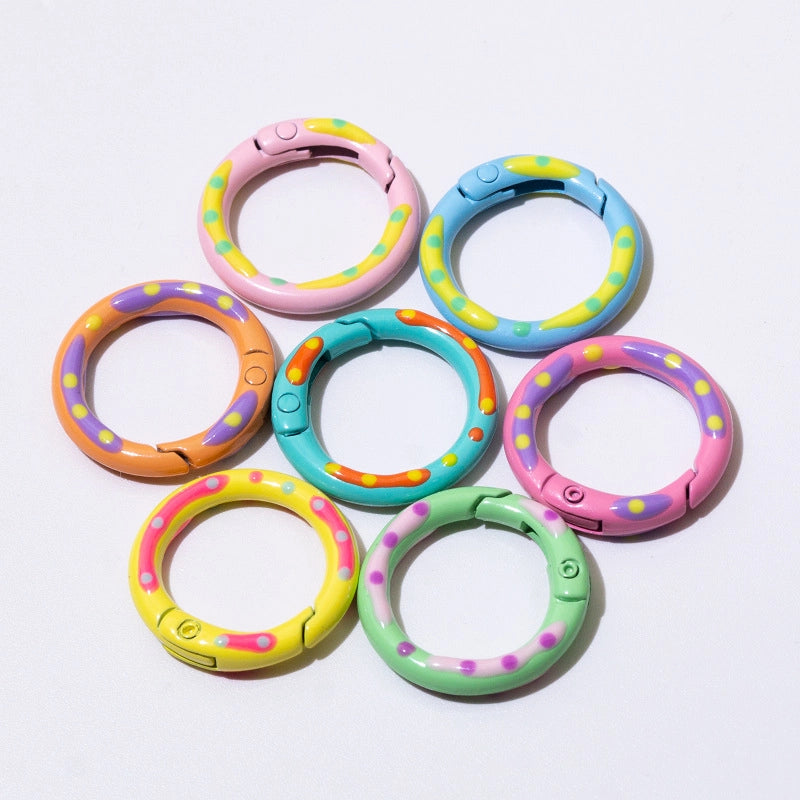 10 PCS/Package 25*25mm Alloy Circle Jewelry Buckle