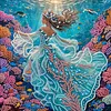 Ocean Beauty Partial Drill Diamond Painting Kit 5D Beauty Figure 30x30cm