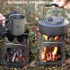 Pure Titanium Wood Stove Outdoor Portable Foldable Barbecue Stove