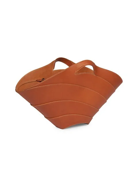 Ala&iuml;a Medium Khaima Leather Tote  bag