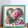 (US Local)Heart Peony -11CT Stamped Cross Stitch Kit(40x40cm)