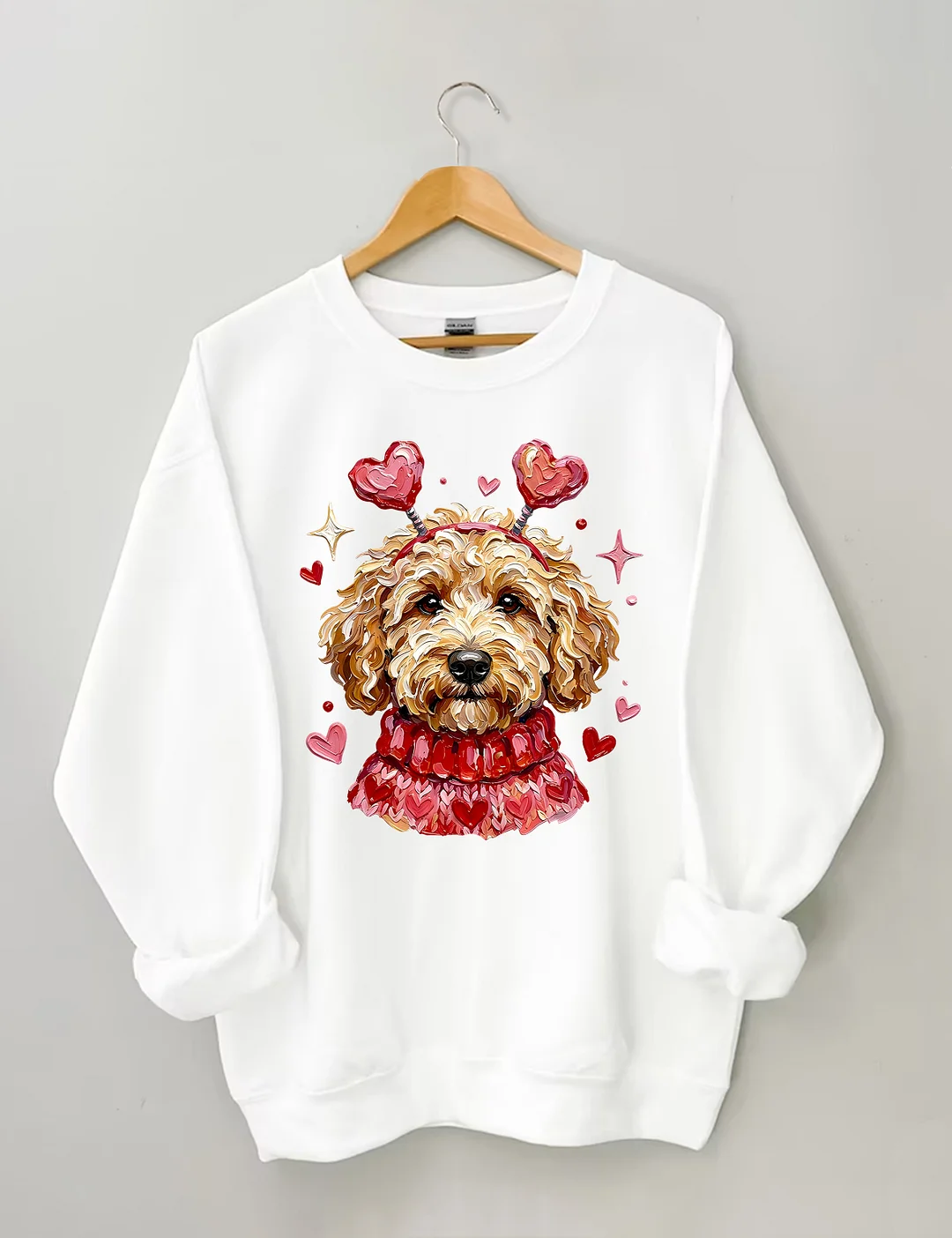 Goldendoodle Dog Valentines Sweatshirt