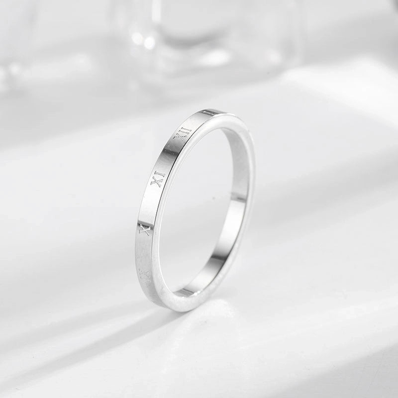 Minimalist Solid Color Titanium Steel Polishing Rings