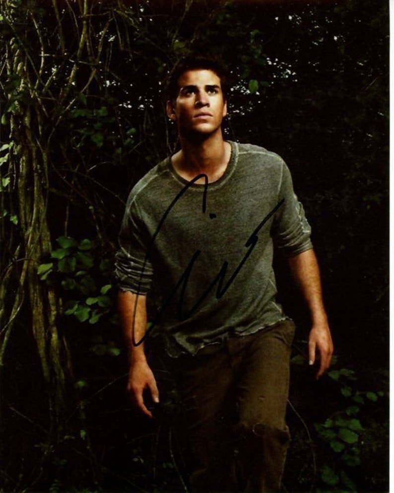 Liam hemsworth signed autographed hunger games gale hawthorne Photo Poster painting