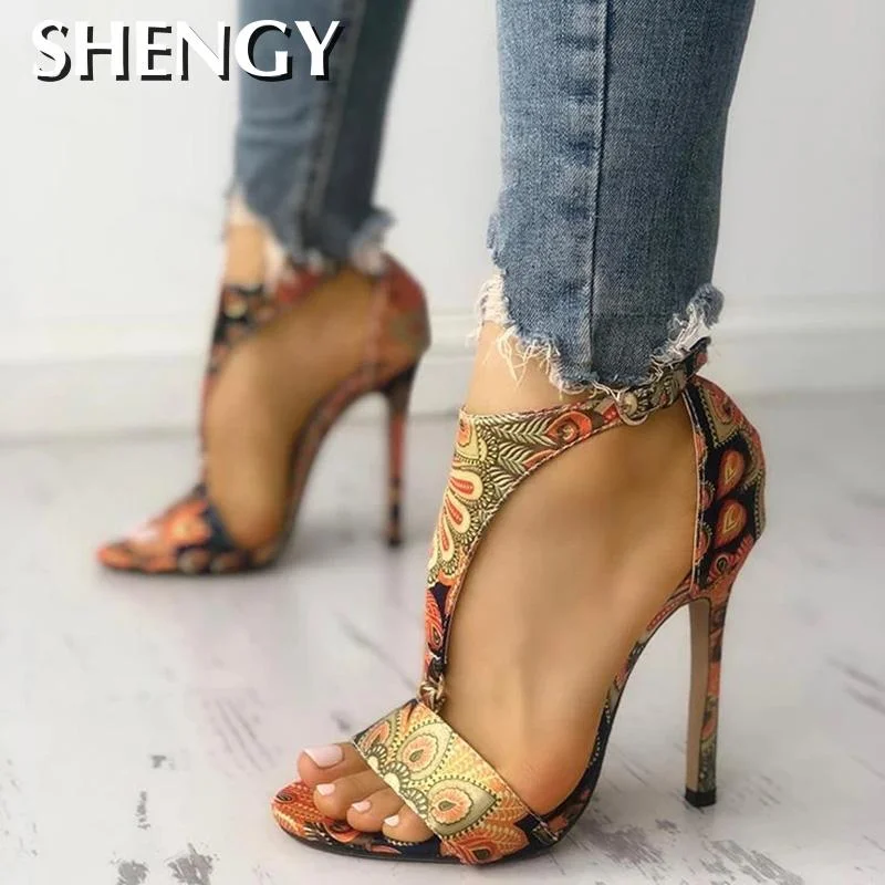 2020 Woman High Heels Pumps Sandals New Shoes Woman Fashion Summer Sexy Ladies Increased Stiletto Super Peep Toe Shoes Pumps