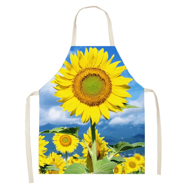 Linen Kitchen Apron - Sunflower letclo DZ0126