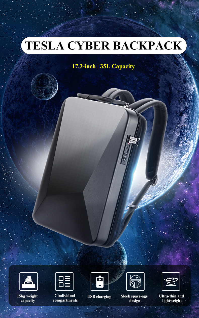 TESLA Tesla Cyber Backpack - PC Hardshell Backpack