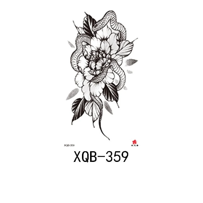 Small Full Arm Waterproof Tattoo Sticker Half Arm Arm Painted Flower Animal Arm Lasting European and American Tattoo Sticker