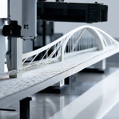 3D打印桥梁模型,展示增材制造技术在土木工程和基础设施设计中的潜在应用