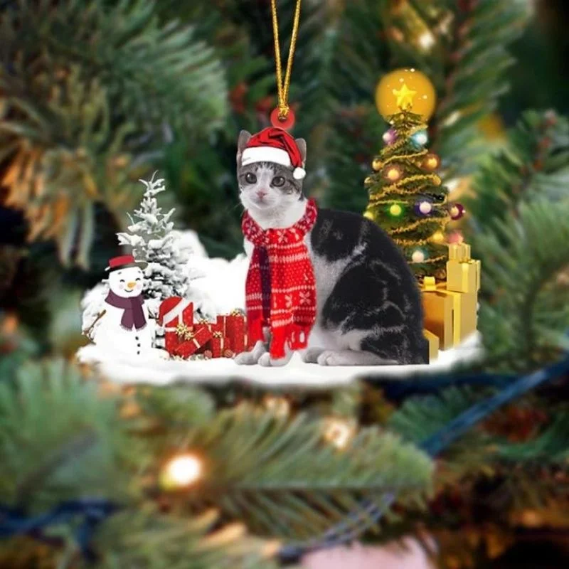VigorDaily American Wirehair Cat Christmas Ornament SM065