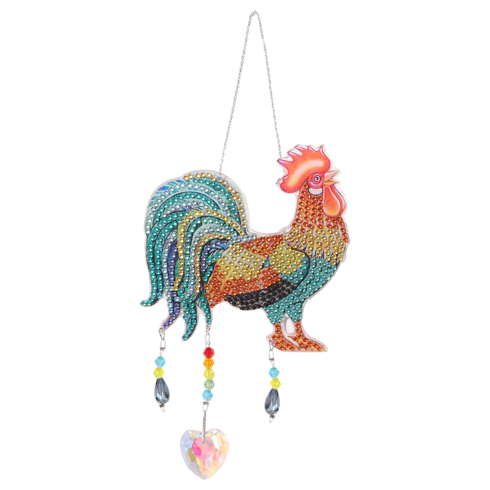 Diamond Painting Prisms Hanging Rainbow Chaser Lighting Accessory (Rooster)