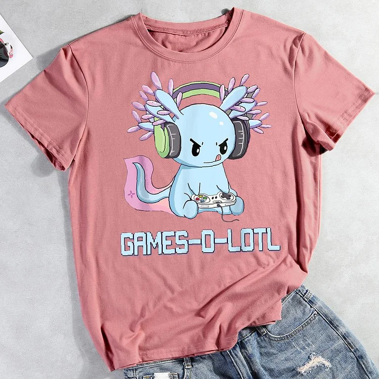 Gamesolotl Round Neck T-shirt