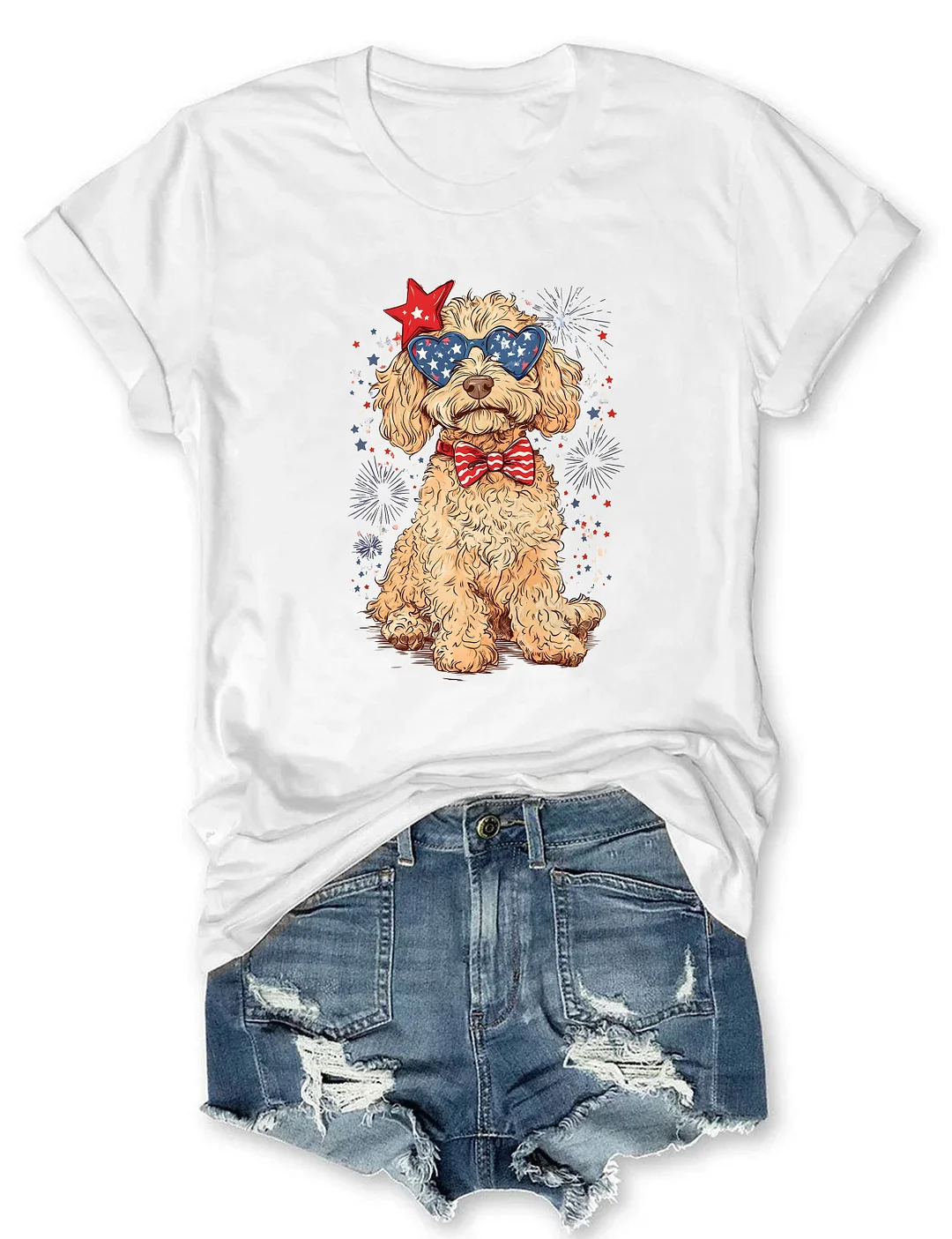 Goldendoodle Patriotic T-shirt