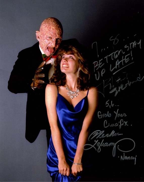 ROBERT ENGLUND and HEATHER LANGENKAMP Signed NIGHTMARE ON ELM STREET 11x14 Photo Poster painting