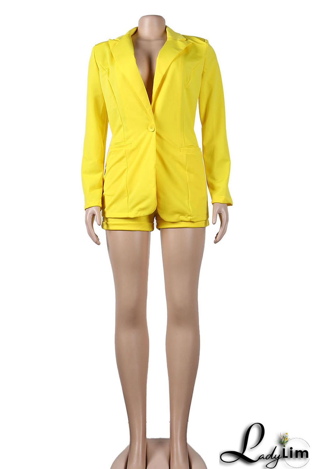 Green Casual Solid Patchwork Turn-back Collar Long Sleeve Two Pieces