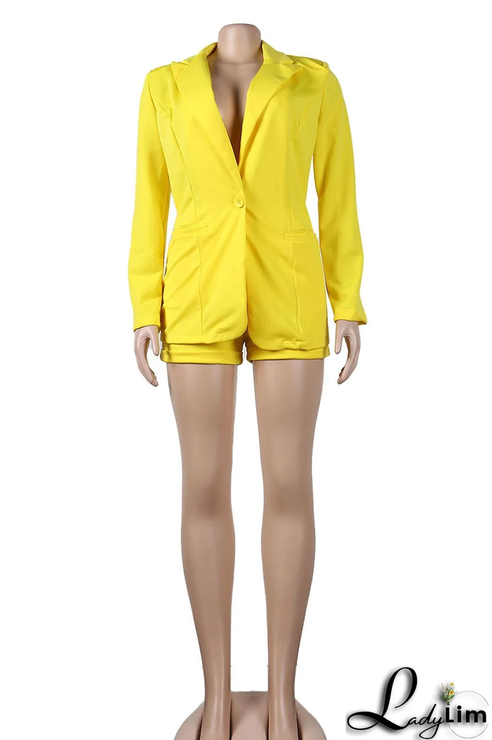 Green Casual Solid Patchwork Turn-back Collar Long Sleeve Two Pieces