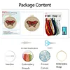 15x15cm Bead DIY Cross Stitch Kits Embroidery Needlepoint Starter Kits with Embroidery Hoop Cross Stitch Art and Crafts Kits for Beginners Adults Home Decor