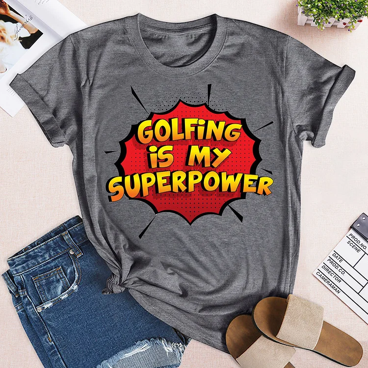 Golfing is my Superpower T-shirt Tee -03268-Annaletters